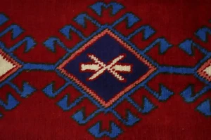 Vintage Red Tribal 4X13 Tabriz Persian Runner Rug