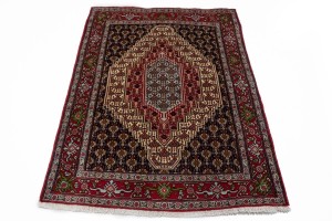 Red Geometric 4X6 Bidjar Persian Rug