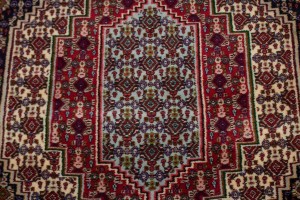 Red Geometric 4X6 Bidjar Persian Rug