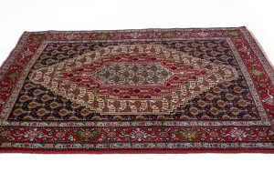 Red Geometric 4X6 Bidjar Persian Rug