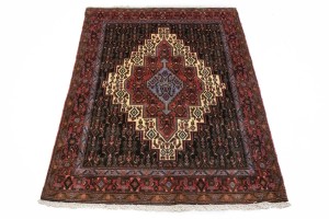 Vintage Geometric 4'0X5'5 Bidjar Persian Rug