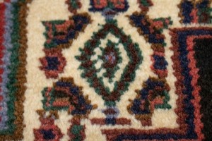 Vintage Geometric 4'0X5'5 Bidjar Persian Rug