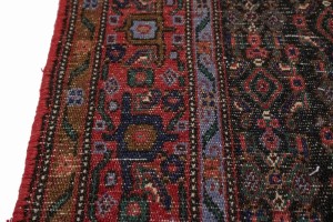 Vintage Geometric 4'0X5'5 Bidjar Persian Rug