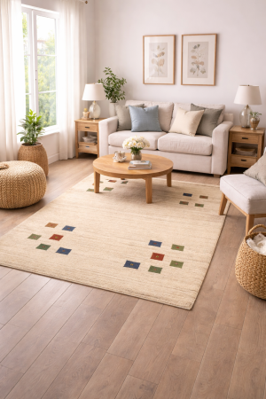 Begie Tribal 5' x 7' Gabbeh Persian Rug