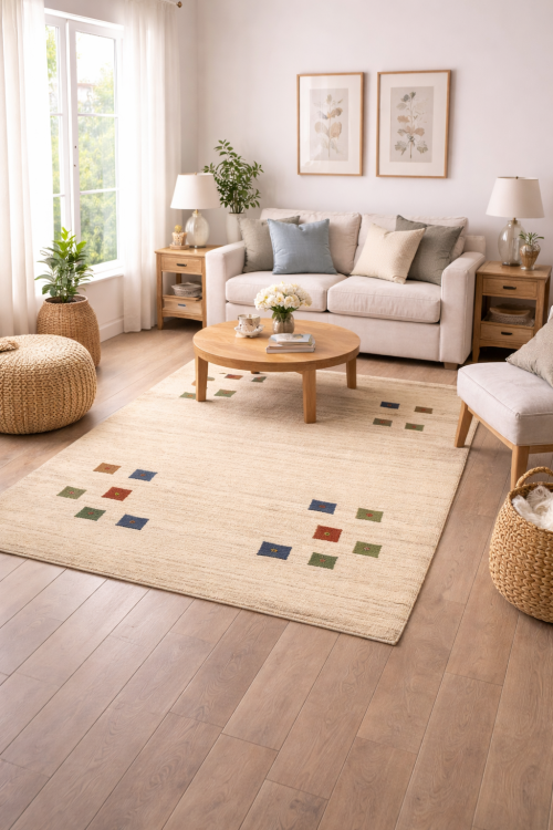 Begie Tribal 5' x 7' Gabbeh Persian Rug