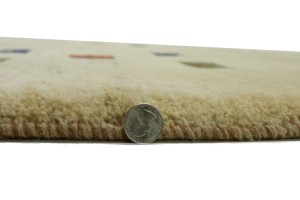 Beige Tribal 5X7 Gabbeh Persian Rug