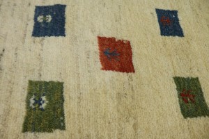 Beige Tribal 5X7 Gabbeh Persian Rug