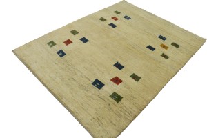 Beige Tribal 5X7 Gabbeh Persian Rug