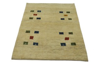 Beige Tribal 5X7 Gabbeh Persian Rug