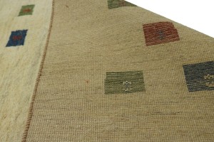 Beige Tribal 5X7 Gabbeh Persian Rug