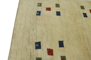 Beige Tribal 5X7 Gabbeh Persian Rug