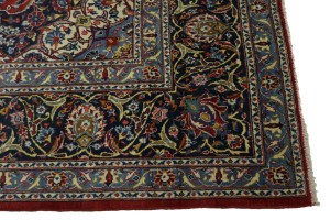 Vintage Red Traditional 9X13 Kashan Persian Rug