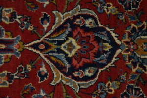 Vintage Red Traditional 9X13 Kashan Persian Rug