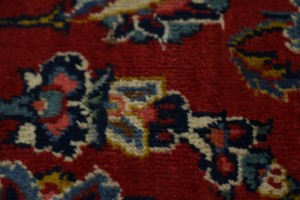 Vintage Red Traditional 9X13 Kashan Persian Rug