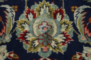 Vintage Dark Navy Traditional 10X13 Isfahan Persian Rug