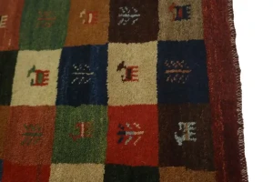 Multicolored Tribal 3X5 Gabbeh Persian Rug