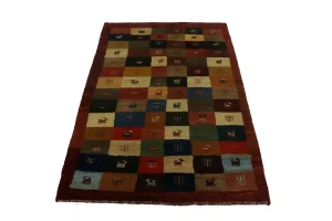 Multicolored Tribal 3X5 Gabbeh Persian Rug