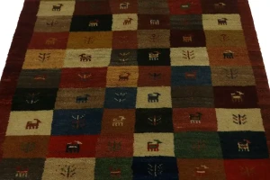 Multicolored Tribal 3X5 Gabbeh Persian Rug