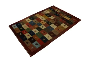 Multicolored Tribal 3X5 Gabbeh Persian Rug