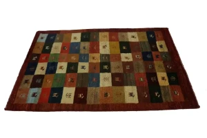 Multicolored Tribal 3X5 Gabbeh Persian Rug
