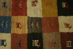 Multicolored Tribal 3X5 Gabbeh Persian Rug