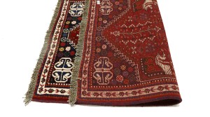 Red Tribal 4X5 Shiraz Persian Wool Rug