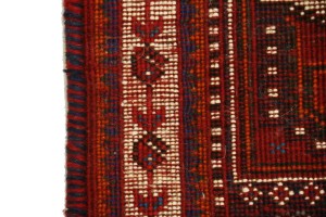 Red Tribal 4X5 Shiraz Persian Wool Rug
