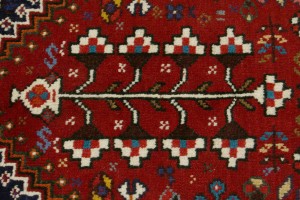 Red Tribal 4X5 Shiraz Persian Wool Rug