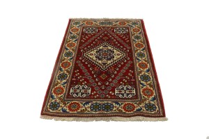 Red Tribal 4X5 Shiraz Persian Rug