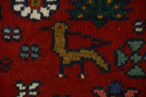 Red Tribal 4X5 Shiraz Persian Rug