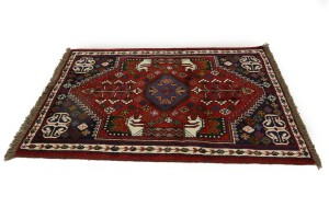 Red Tribal 3X5 Shiraz Persian Rug
