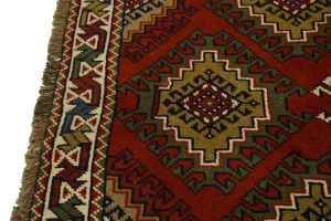 Dark Orange Tribal 3X6 Ghoochan Persian Wool Rug