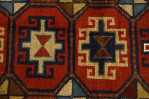 Orange-red Tribal 4X6 Ghoochan Persian Rug