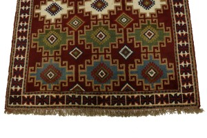 Red Tribal 4X6'5 Ghoochan Persian Rug