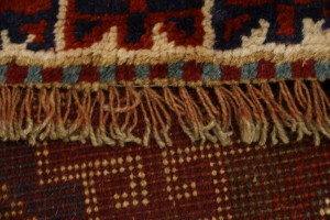 Red Tribal 4X6'5 Ghoochan Persian Rug