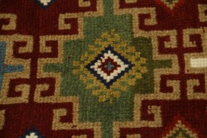 Red Tribal 4X6'5 Ghoochan Persian Rug