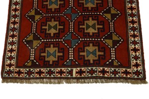 Orange-red Tribal 4X7 Ghoochan Persian Rug