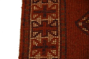 Orange-red Tribal 4X7 Ghoochan Persian Rug