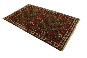 Orange-red Tribal 4X6 Ghoochan Rug
