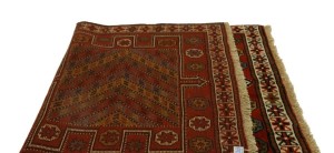 Orange-red Tribal 4X6 Ghoochan Rug