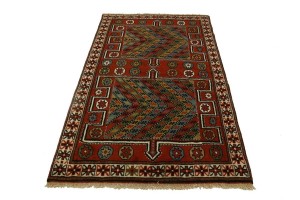 Orange-red Tribal 4X6 Ghoochan Rug