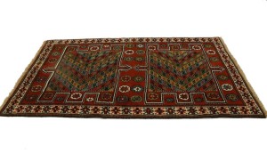 Orange-red Tribal 4X6 Ghoochan Rug