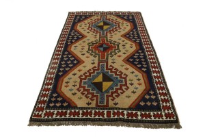 Khaki Tribal 4X7 Ghoochan Persian Rug