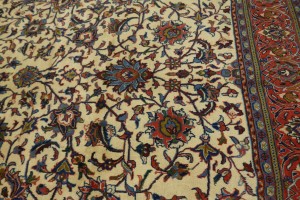 Vintage Cream Floral 8X11 Sarouk Persian Rug