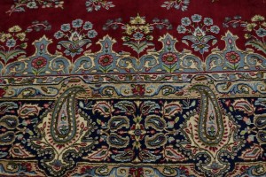 Semi Antique Red Classic 10X13 Kerman Persian Wool Rug