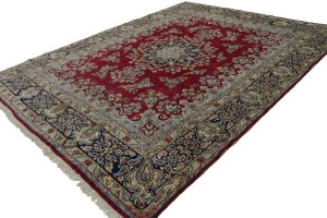 Semi Antique Red Classic 10X13 Kerman Persian Wool Rug