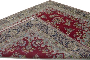 Semi Antique Red Classic 10X13 Kerman Persian Wool Rug