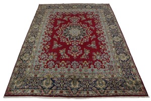 Semi Antique Red Classic 10X13 Kerman Persian Wool Rug