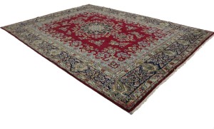 Semi Antique Red Classic 10X13 Kerman Persian Wool Rug