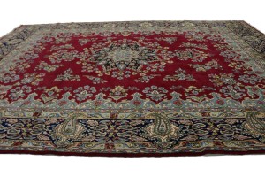 Semi Antique Red Classic 10X13 Kerman Persian Wool Rug